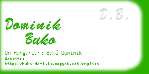dominik buko business card